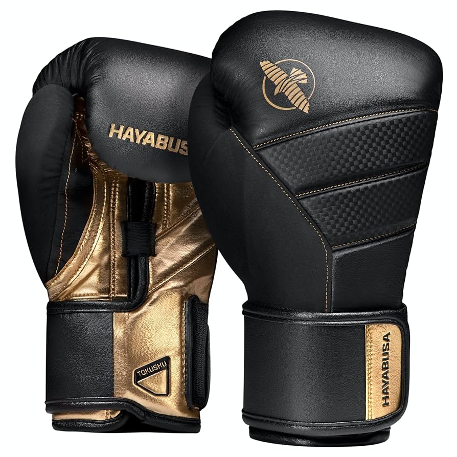 HAYABUSA T3 ボクシンググローブ 黒/金 ベルクロ式 10オンス Hayabusa T3 Boxing Gloves for Men and Women Wrist and